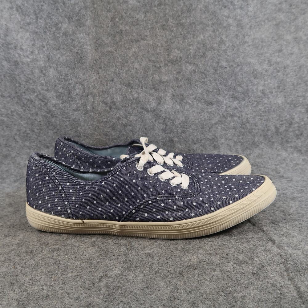 American Eagle Shoes Womens 7 Casual Sneakers Lace Up Trainer Flats Polka Dot